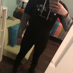 H&M Divided Skinny Black Overalls